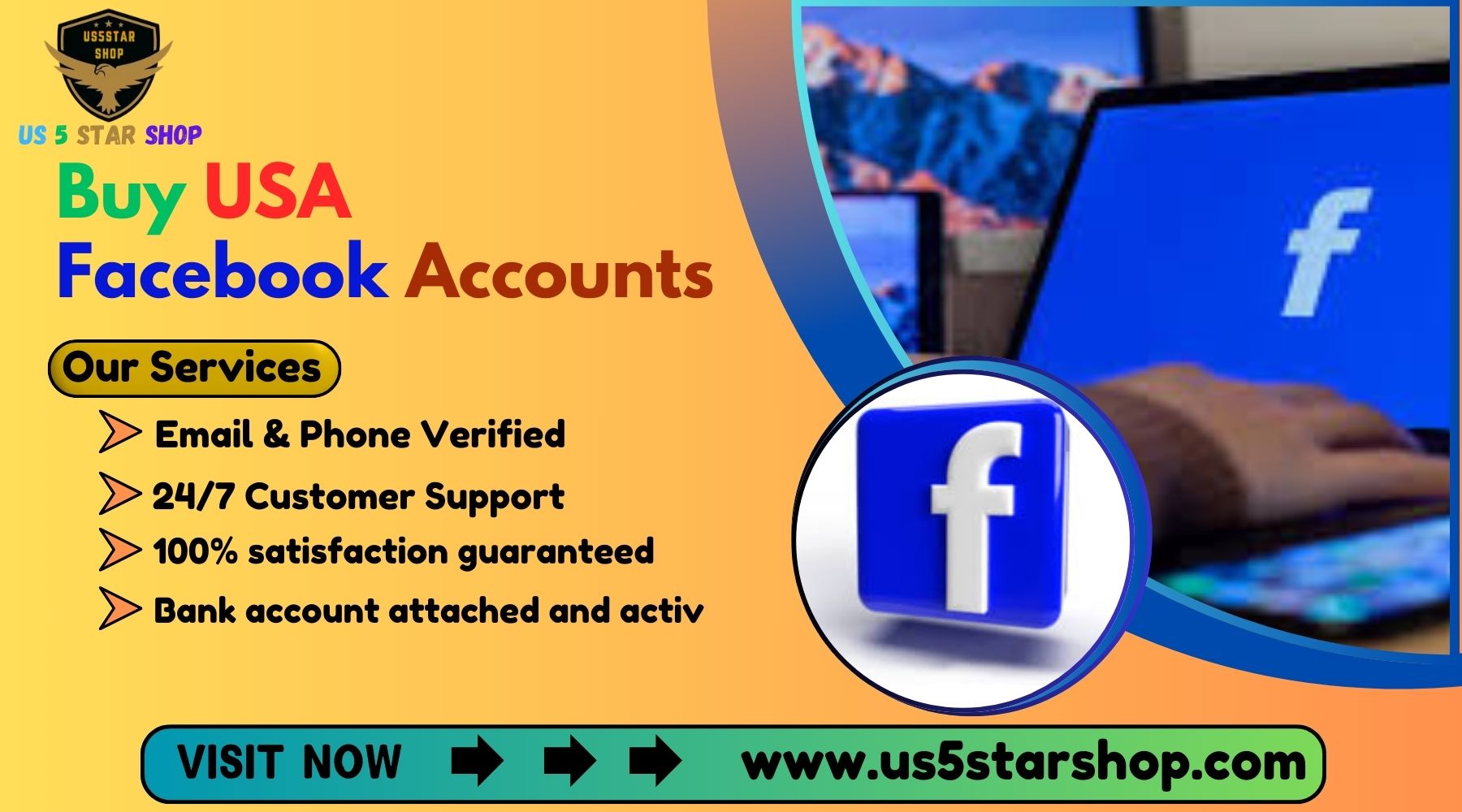 Buy USA Facebook Accounts-100% Safe, Have Followers, Friends 