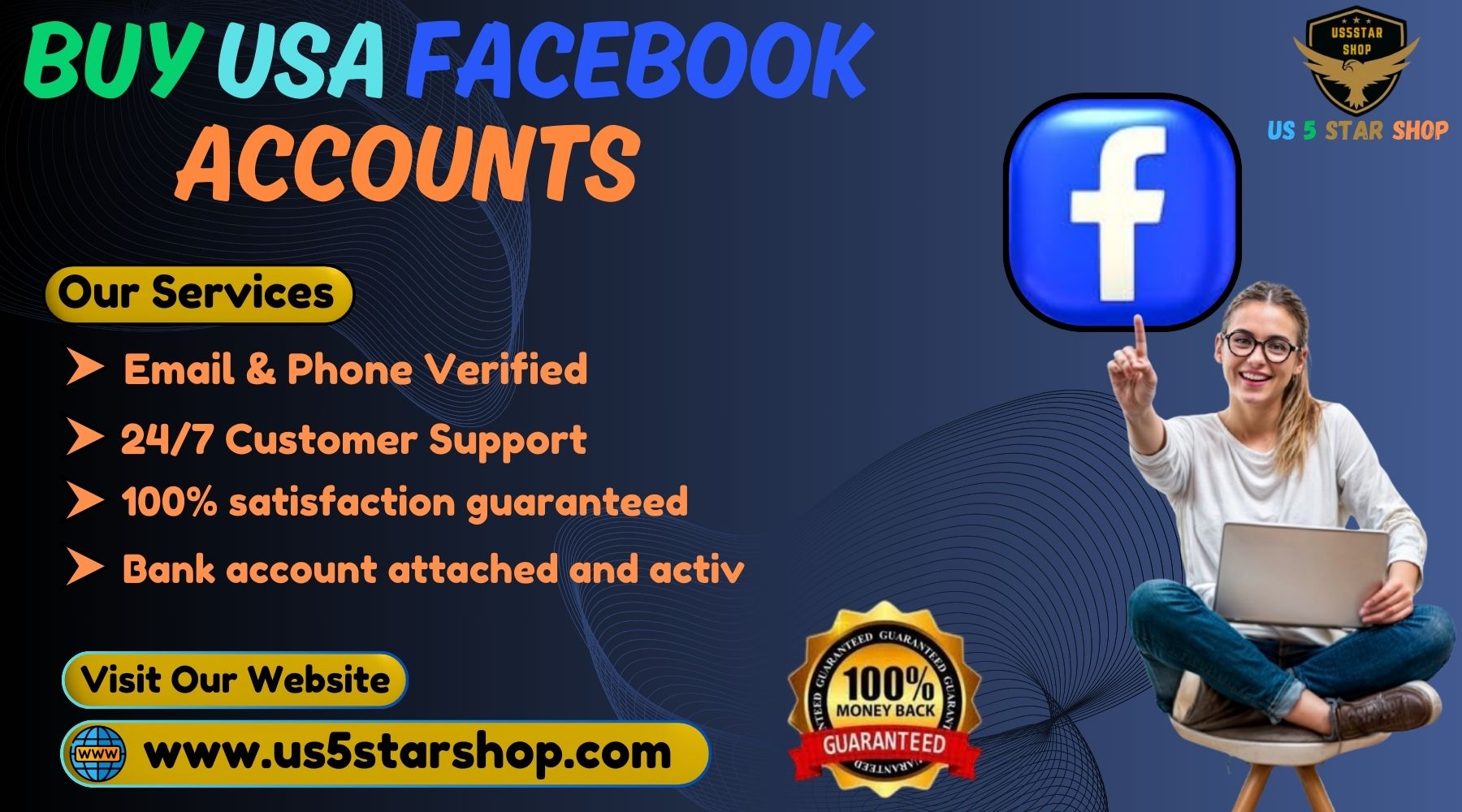 Buy USA Facebook Accounts-100% Safe, Have Followers, Friends 